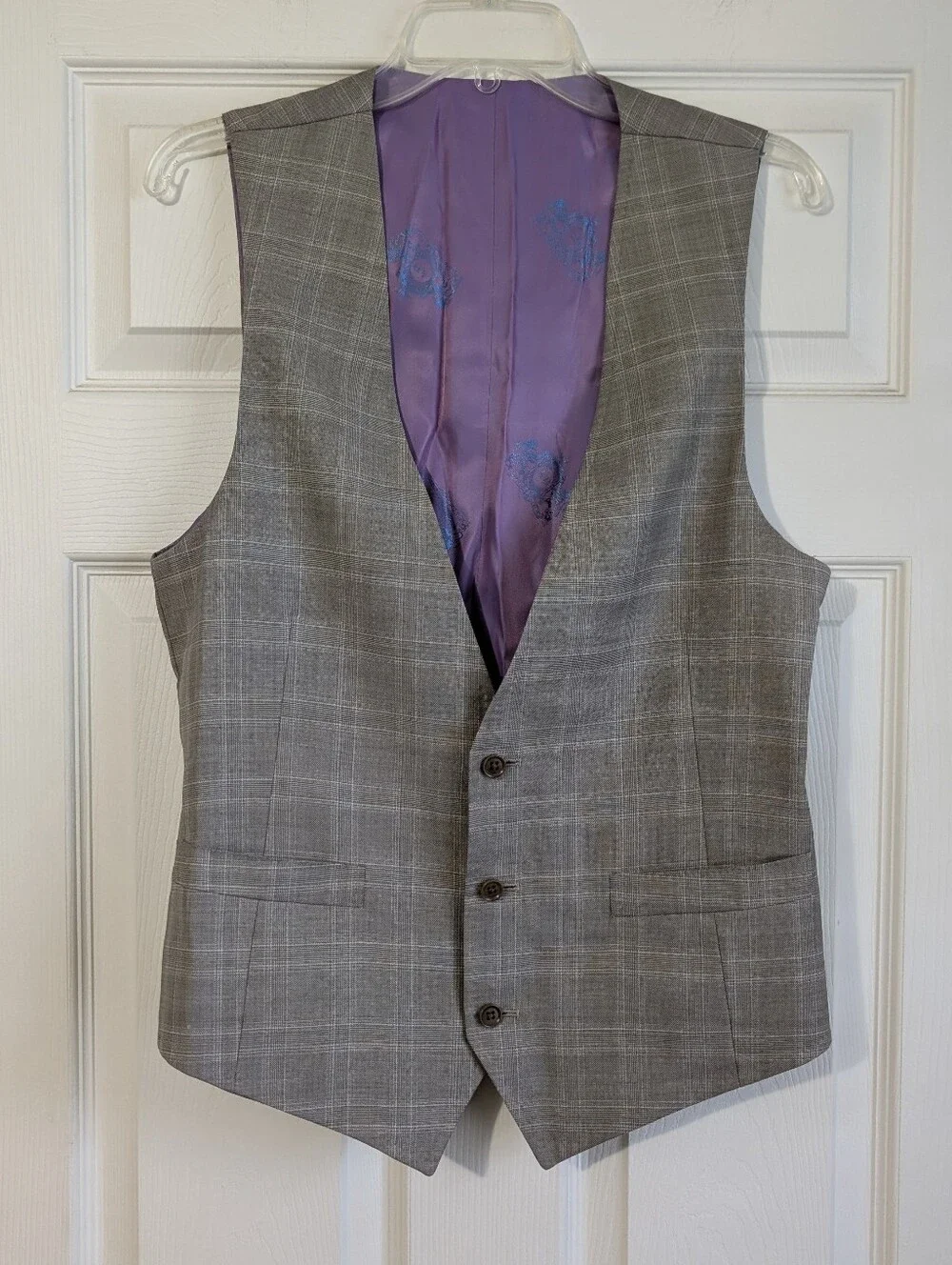 Astor & Black For Johnny Giavotella Grey Suit Jacket With Vest Size 36